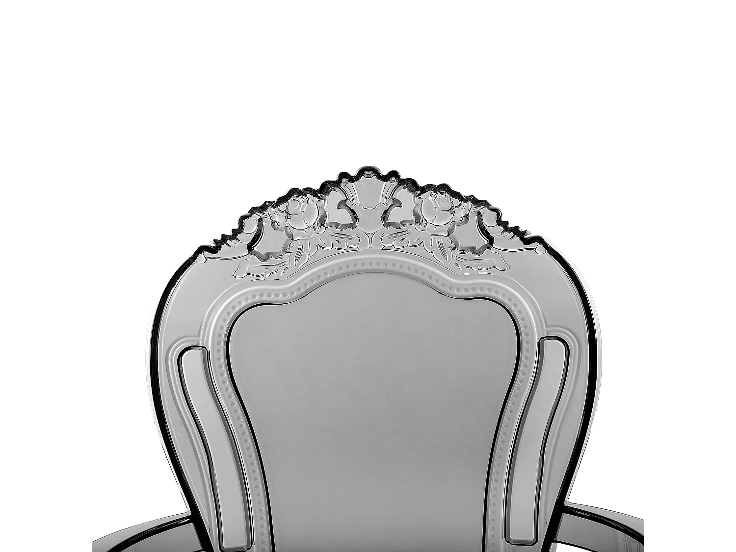 Barock 2 Stühle mit Armlehnen Kunststoff 2er Set transparent schwarz Vermont II