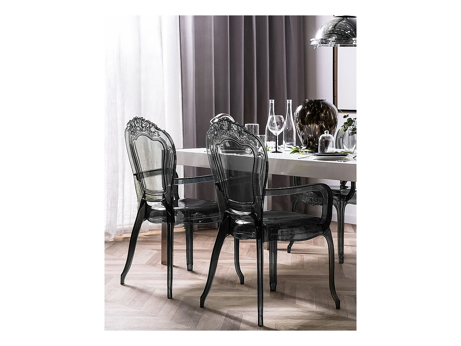 Lot de 2 chaises de salle à manger VERMONT Noir