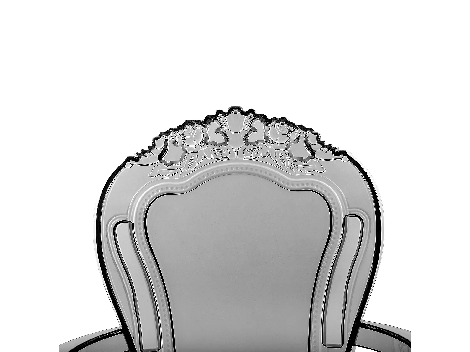 Barock 2 Stühle mit Armlehnen Kunststoff 2er Set transparent schwarz Vermont II