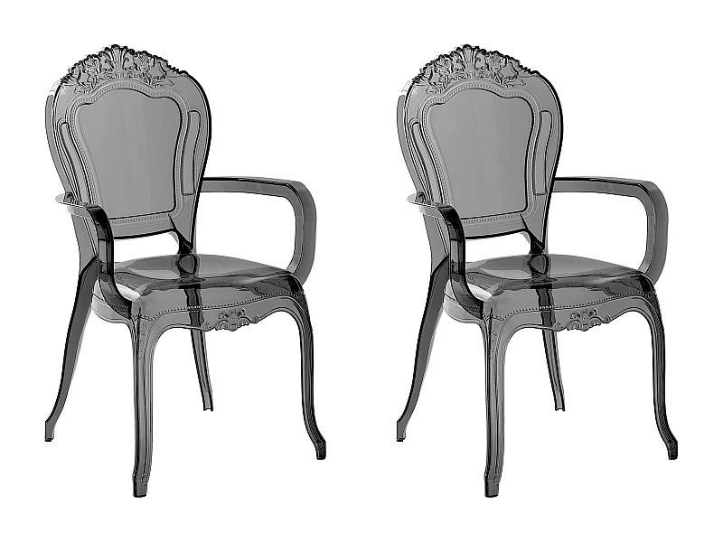 Set van 2 eetkamerstoelen VERMONT Zwart