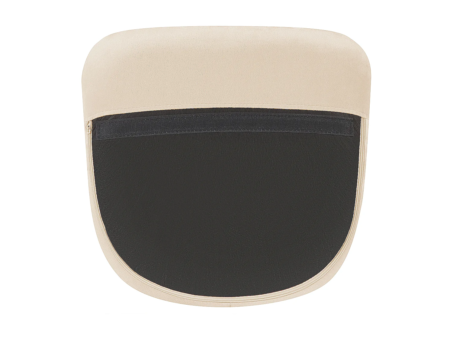 Stilvolles Schaukelsessel mit samtigem Polsterbezug beige Ellan