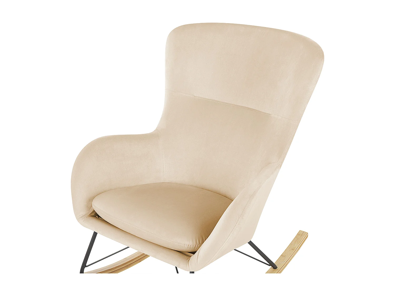 Schommelstoel ELLAN Fluweel Beige