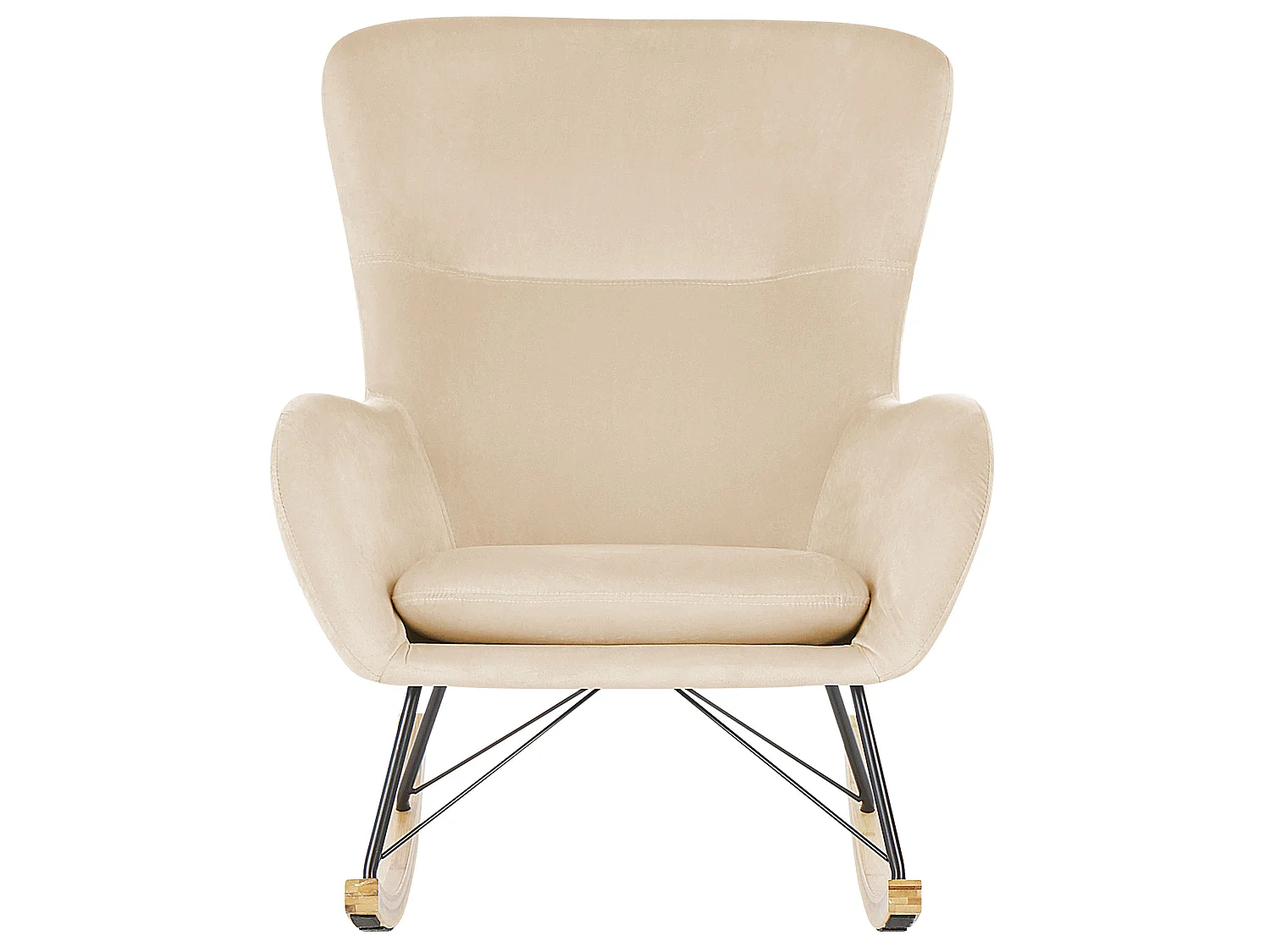 Rocking Chair ELLAN Velvet Beige