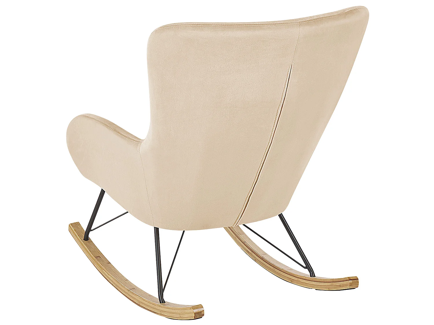 Rocking Chair ELLAN Velvet Beige