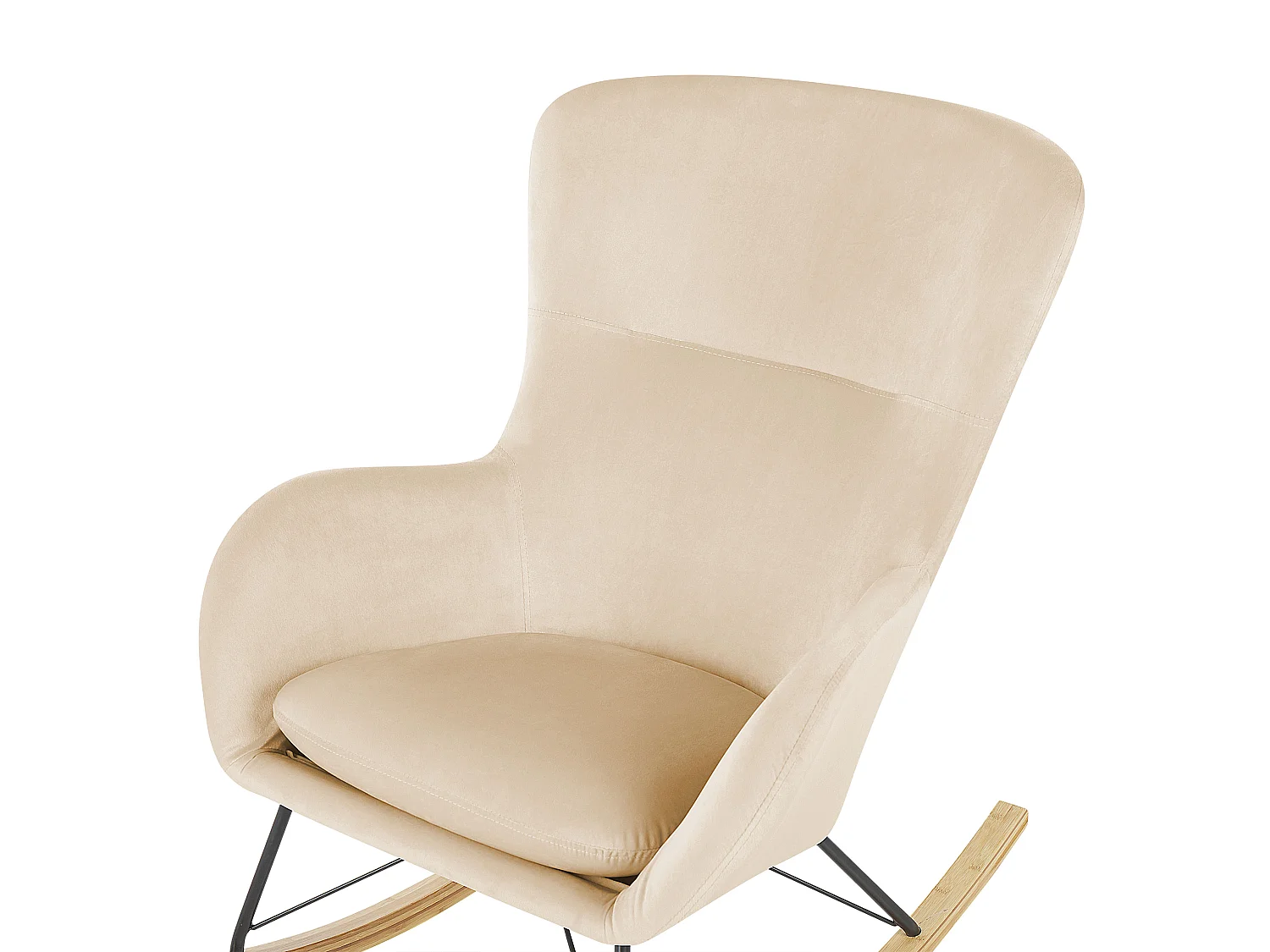 Rocking Chair ELLAN Velvet Beige