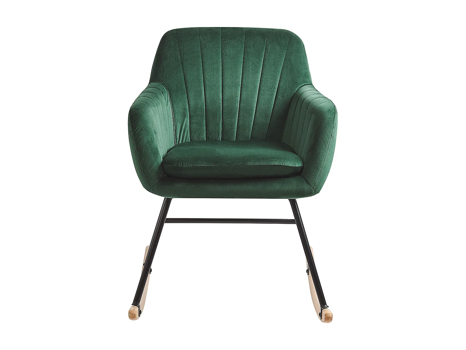 Fauteuil à bascule LIARUM Velours Vert émeraude