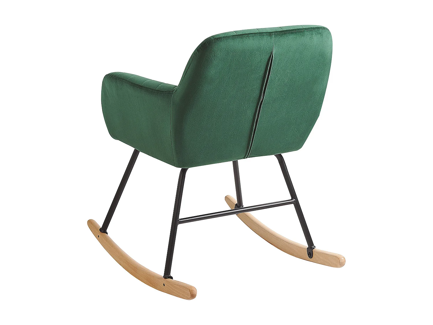 Fauteuil à bascule LIARUM Velours Vert émeraude