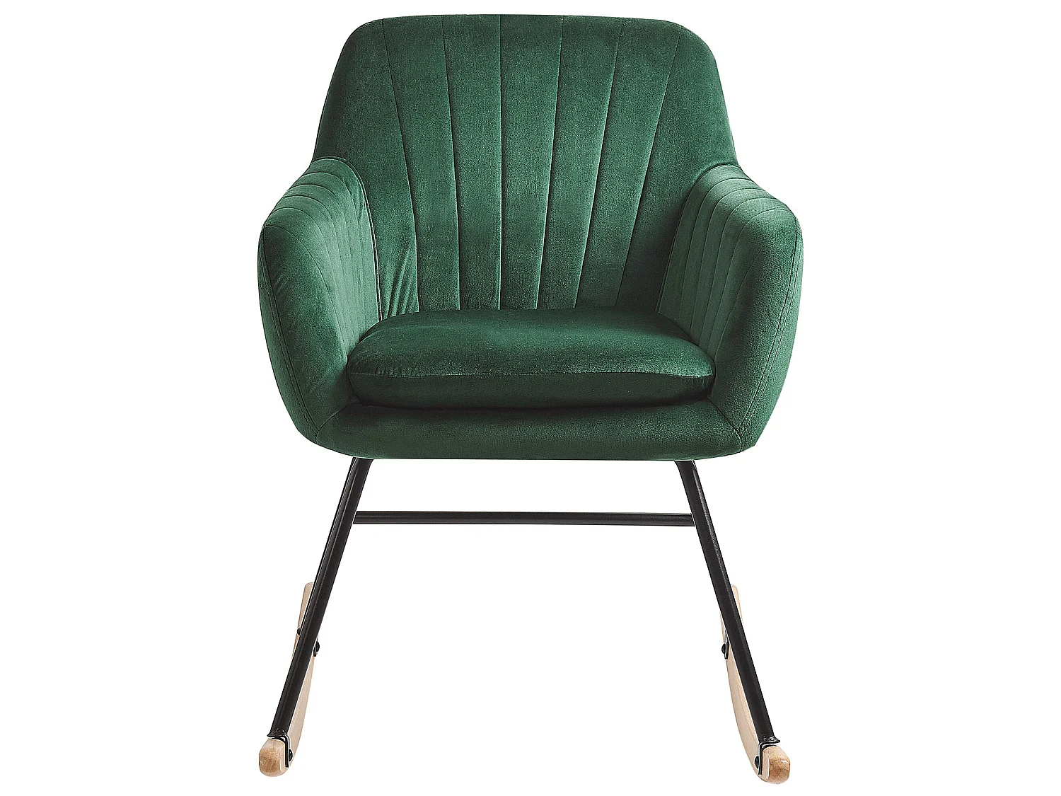 Fauteuil à bascule LIARUM Velours Vert émeraude