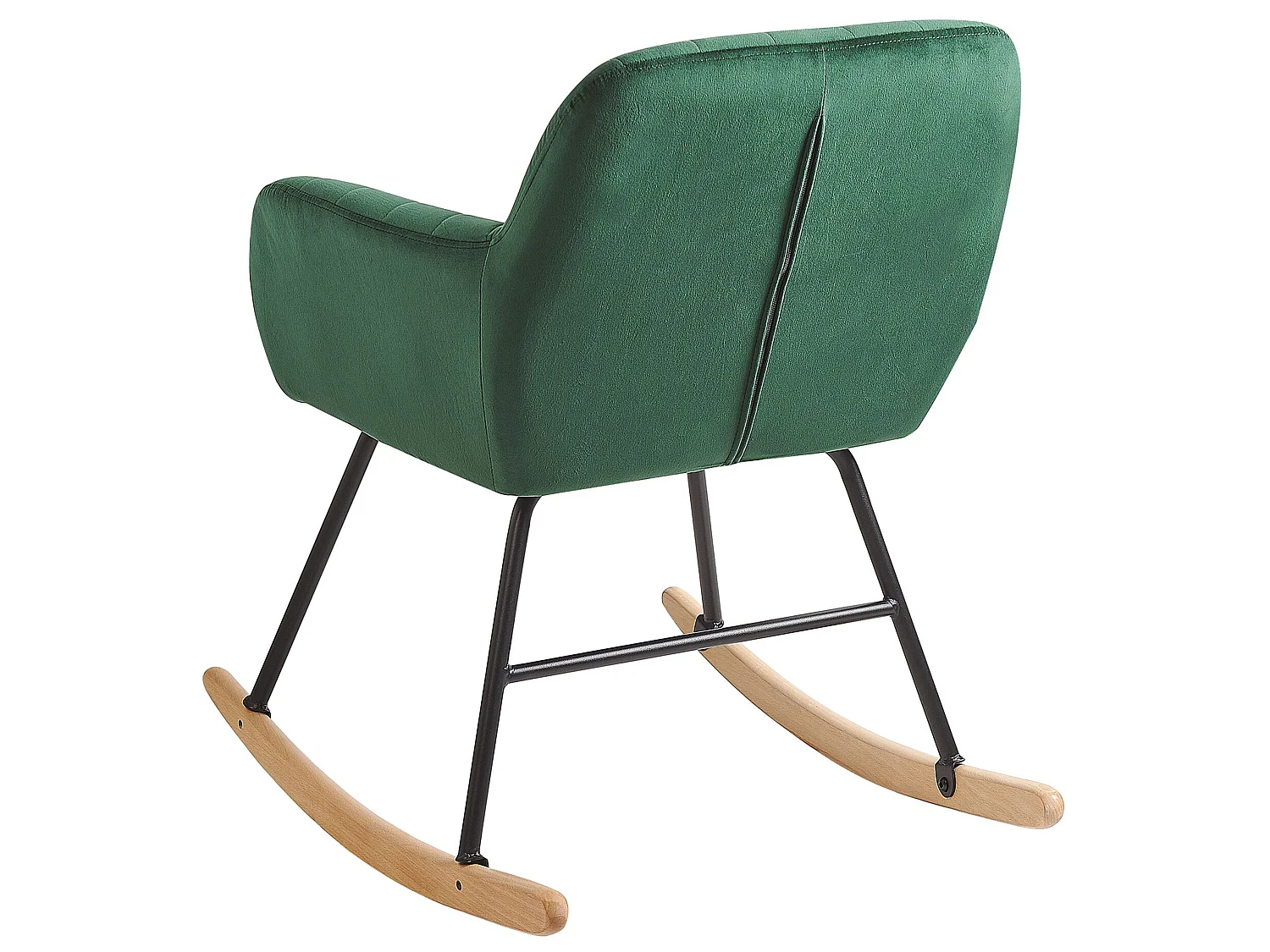 Fauteuil à bascule LIARUM Velours Vert émeraude