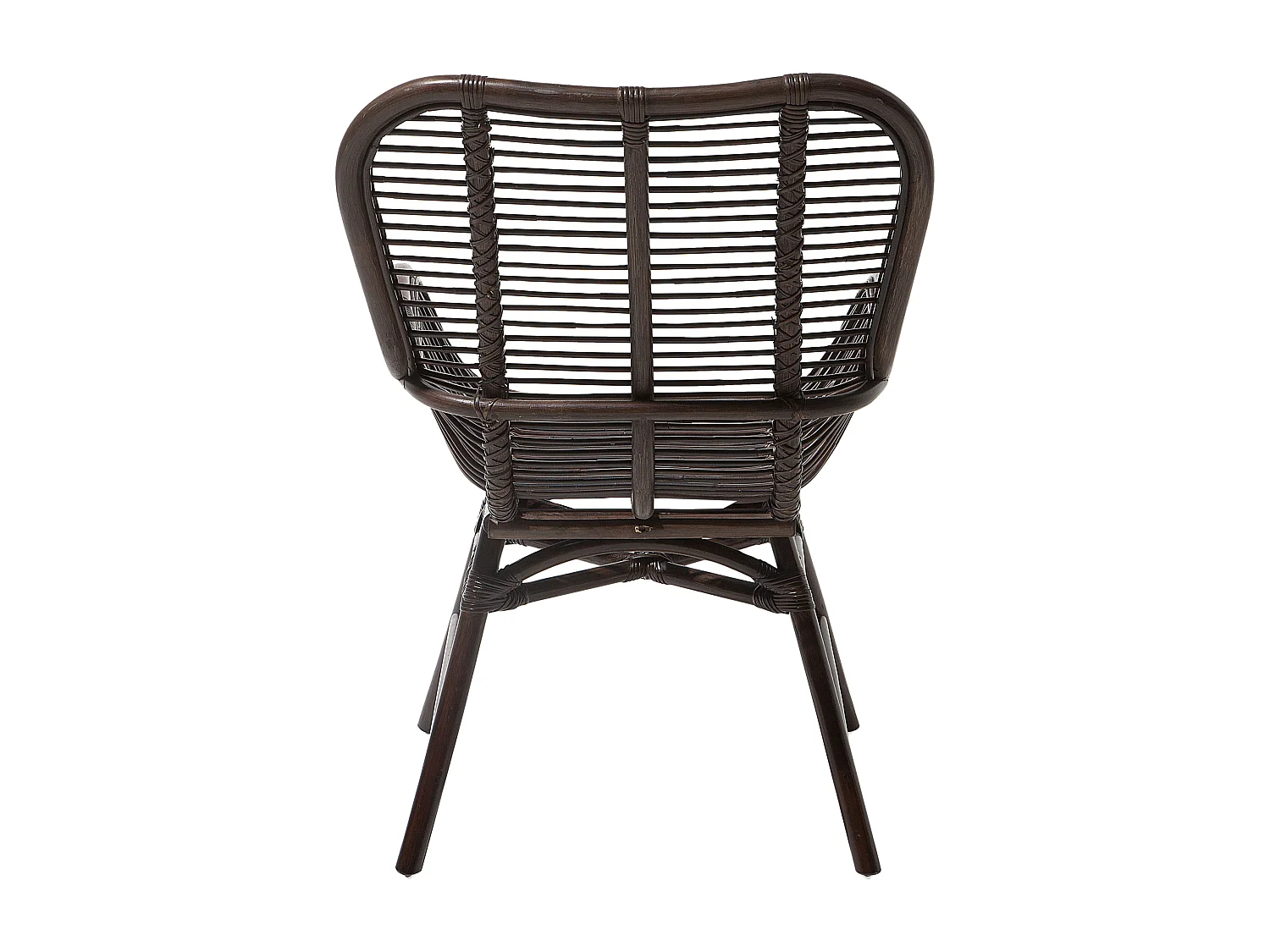 Chaise de salle à manger TOGO Rotin Marron foncé