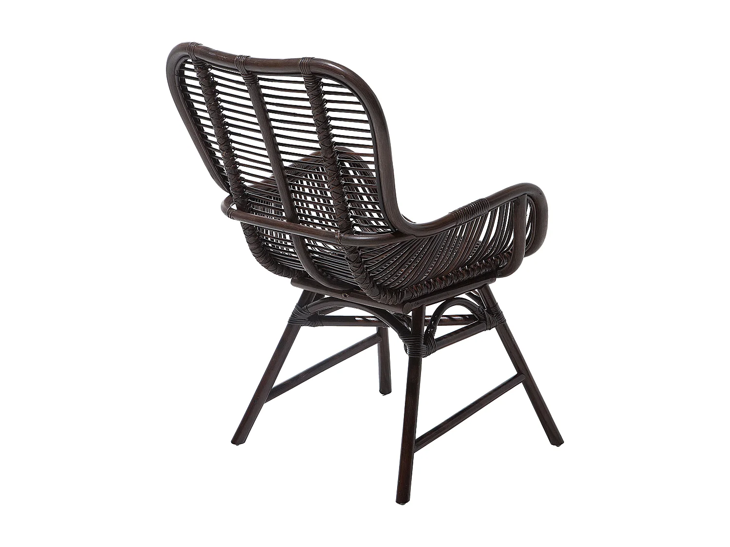 Chaise de salle à manger TOGO Rotin Marron foncé