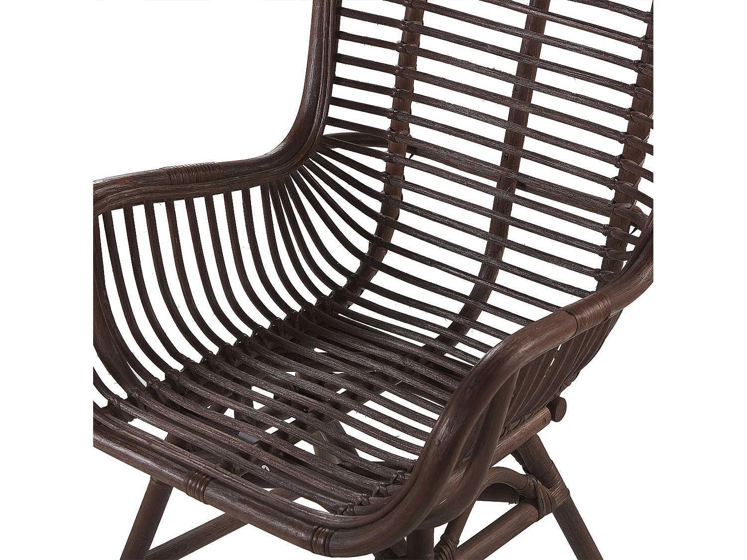 Chaise de salle à manger TOGO Rotin Marron foncé