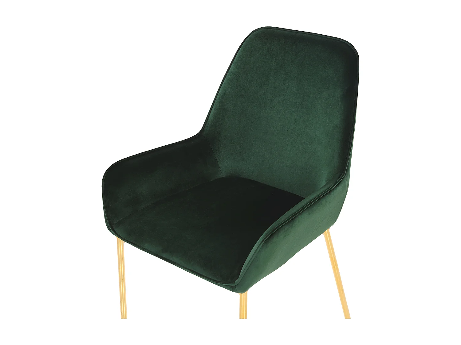 Set van 2 eetkamerstoelen LOVERNA Fluweel Donkergroen