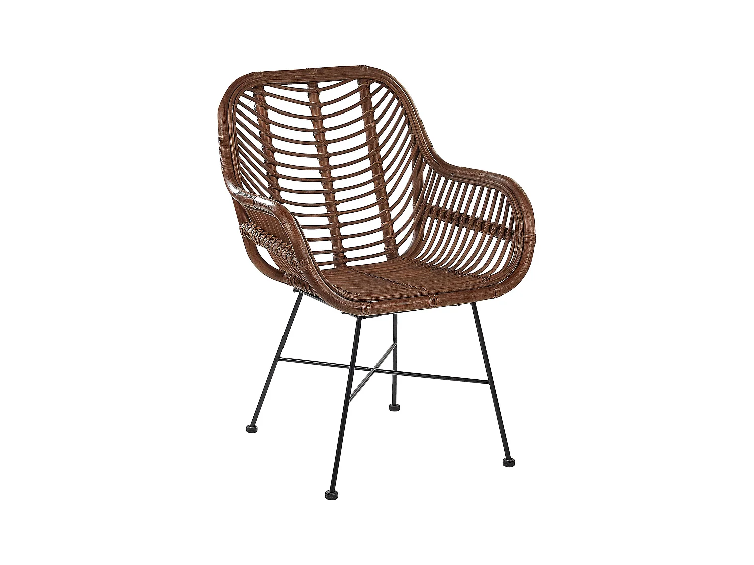 Gartenstuhl Rattanstuhl Balkonstuhl Bistrostuhl Gartenmöbel braun Canora