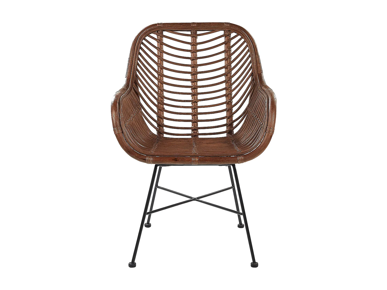 Silla de comedor CANORA Ratán Marrón