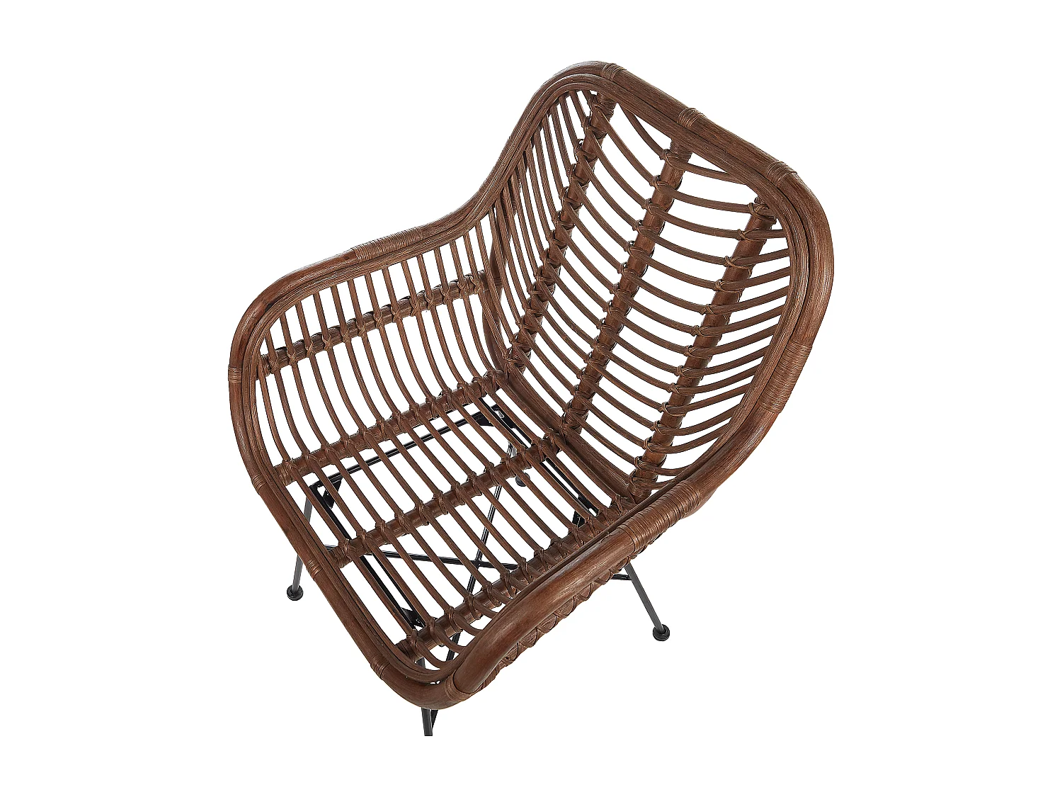 Chaise de salle à manger CANORA Rotin Marron