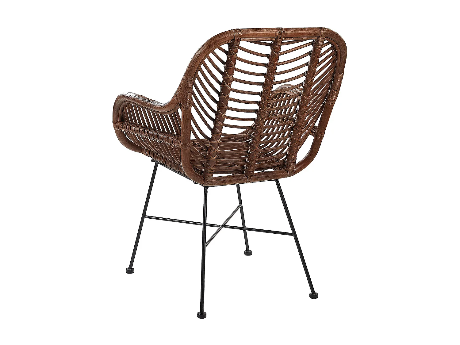 Chaise de salle à manger CANORA Rotin Marron