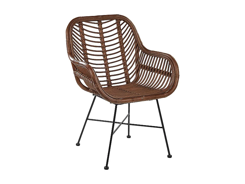 Chaise de salle à manger CANORA Rotin Marron