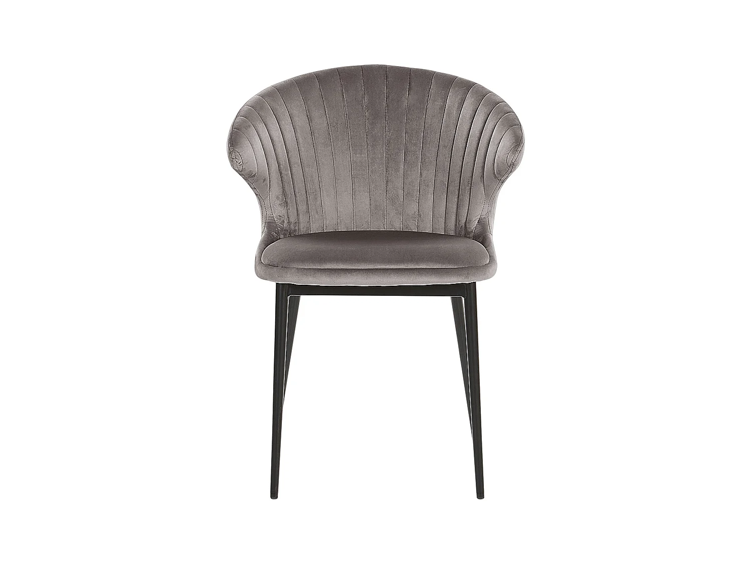 Lot de 2 chaises de salle à manger AUGUSTA Velours Gris