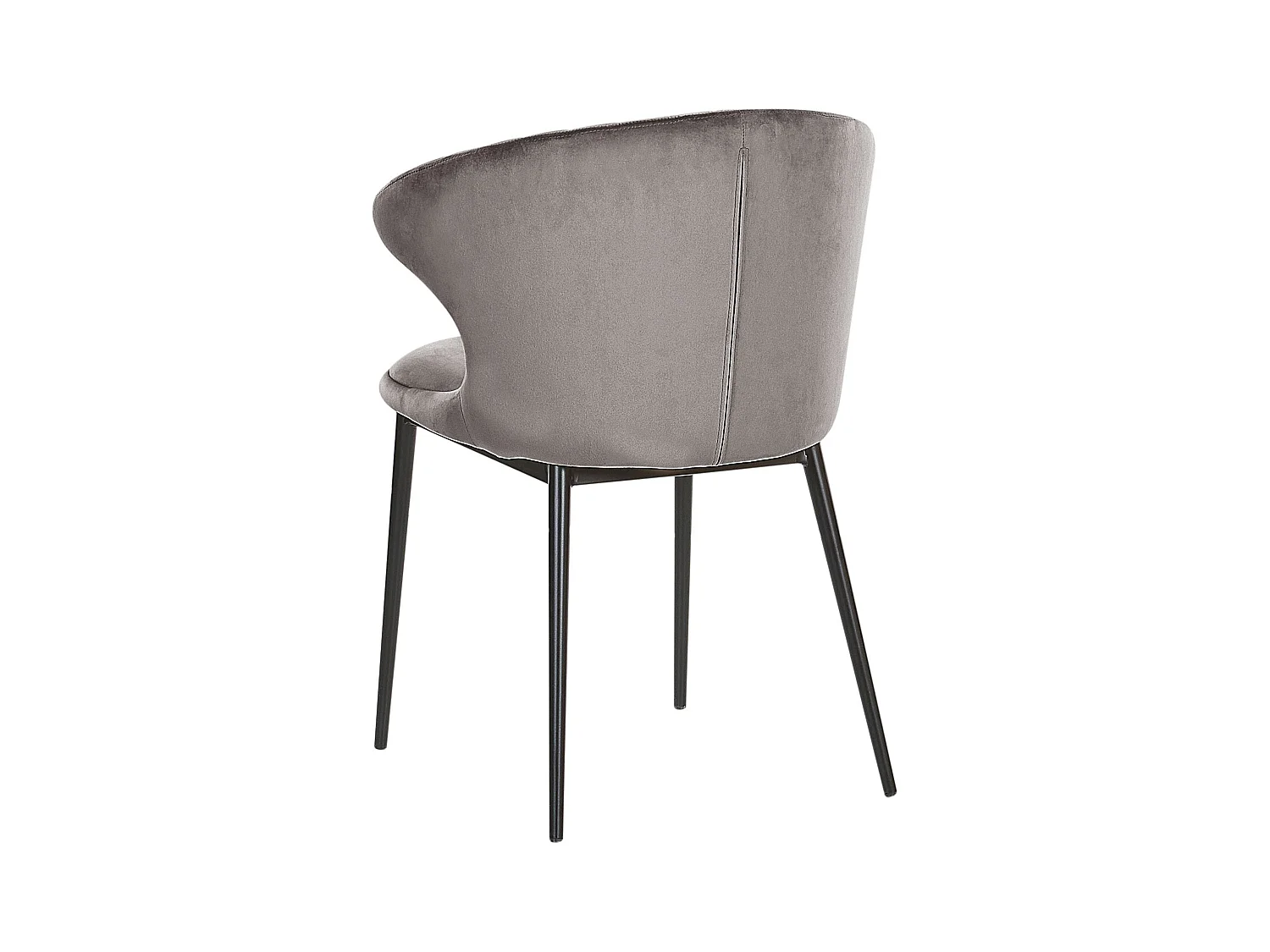 Lot de 2 chaises de salle à manger AUGUSTA Velours Gris