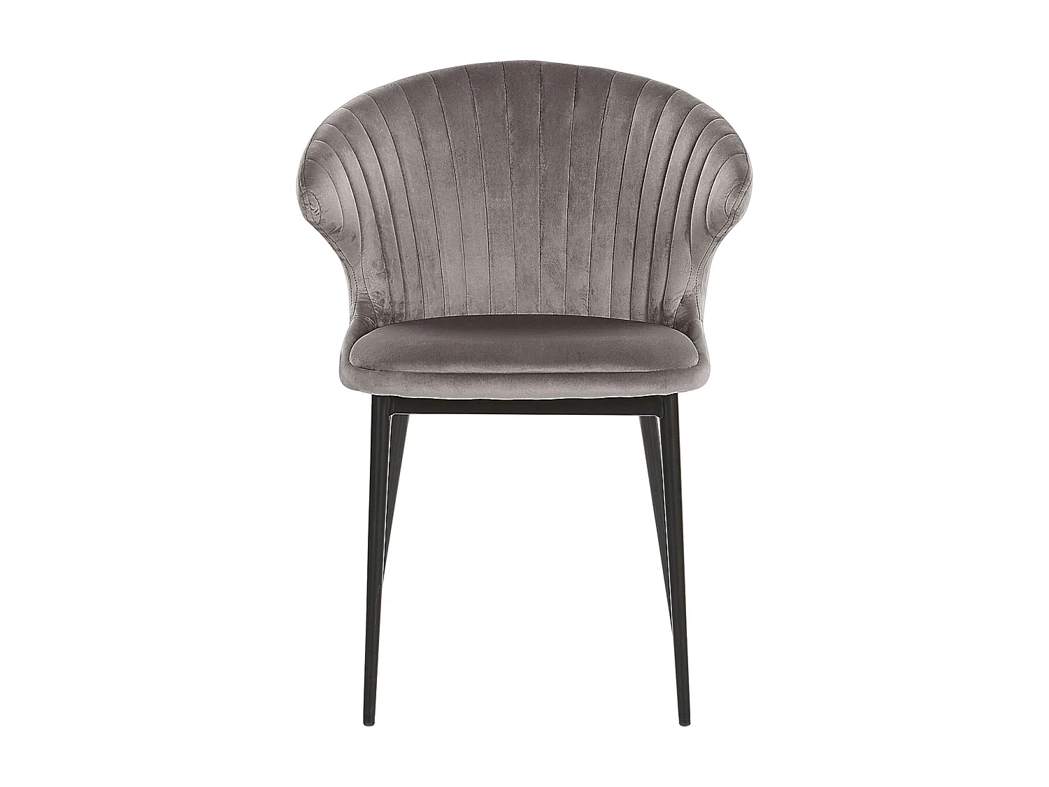 Lot de 2 chaises de salle à manger AUGUSTA Velours Gris