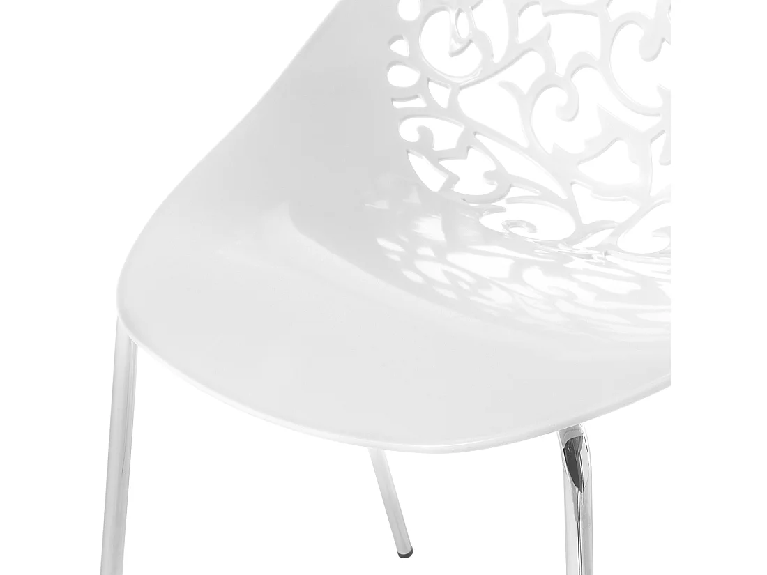 Lot de 4 chaises de salle à manger MUMFORD Blanc