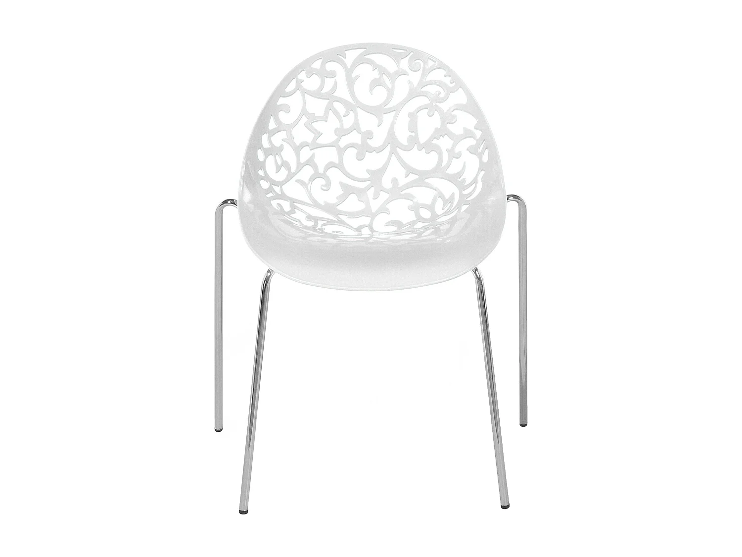 Set van 4 eetkamerstoelen MUMFORD Wit