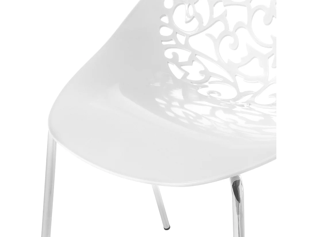 Set van 4 eetkamerstoelen MUMFORD Wit