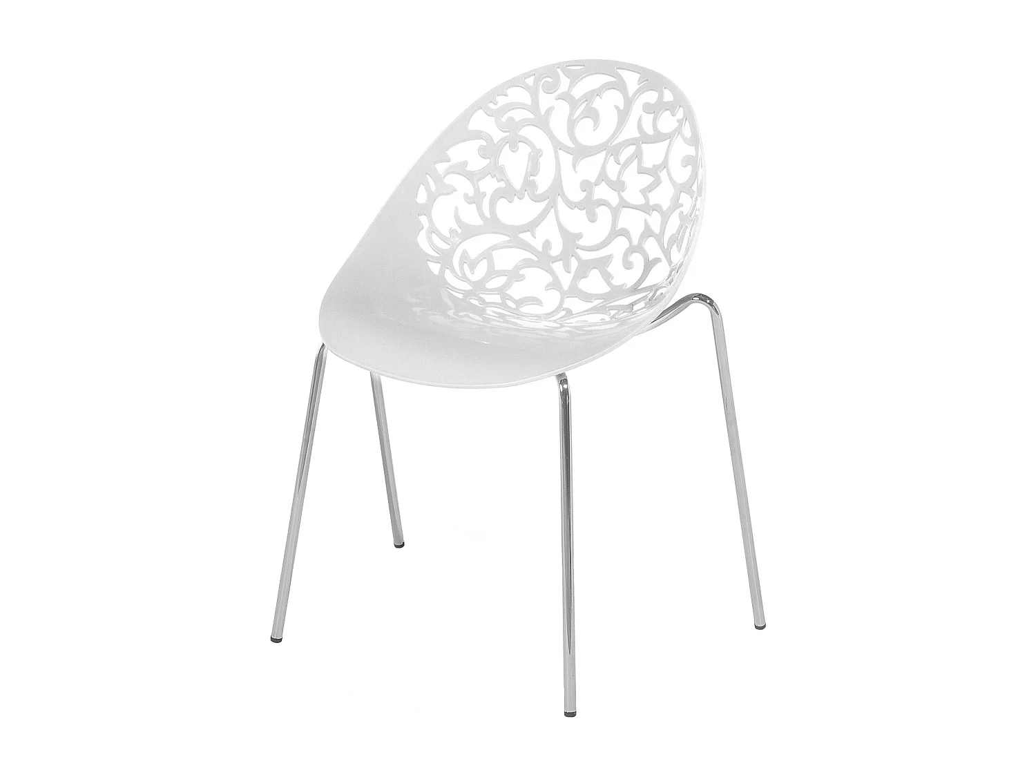Set van 4 eetkamerstoelen MUMFORD Wit