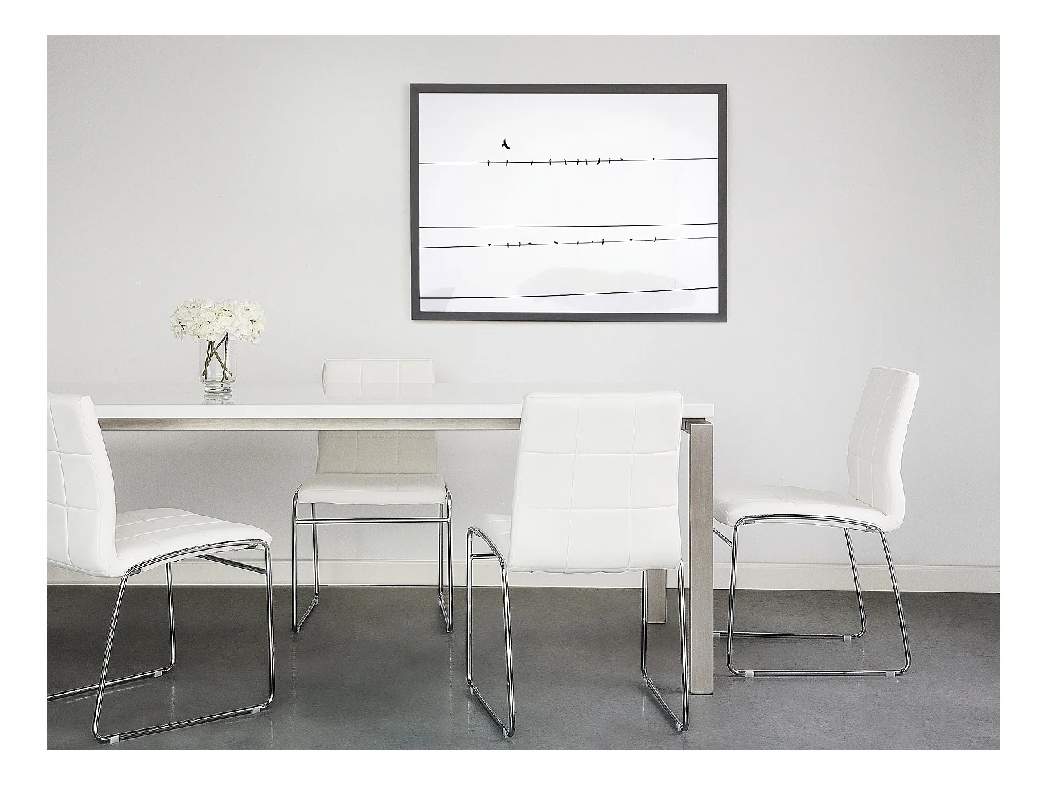Set van 2 eetkamerstoelen KIRON Kunstleer Wit