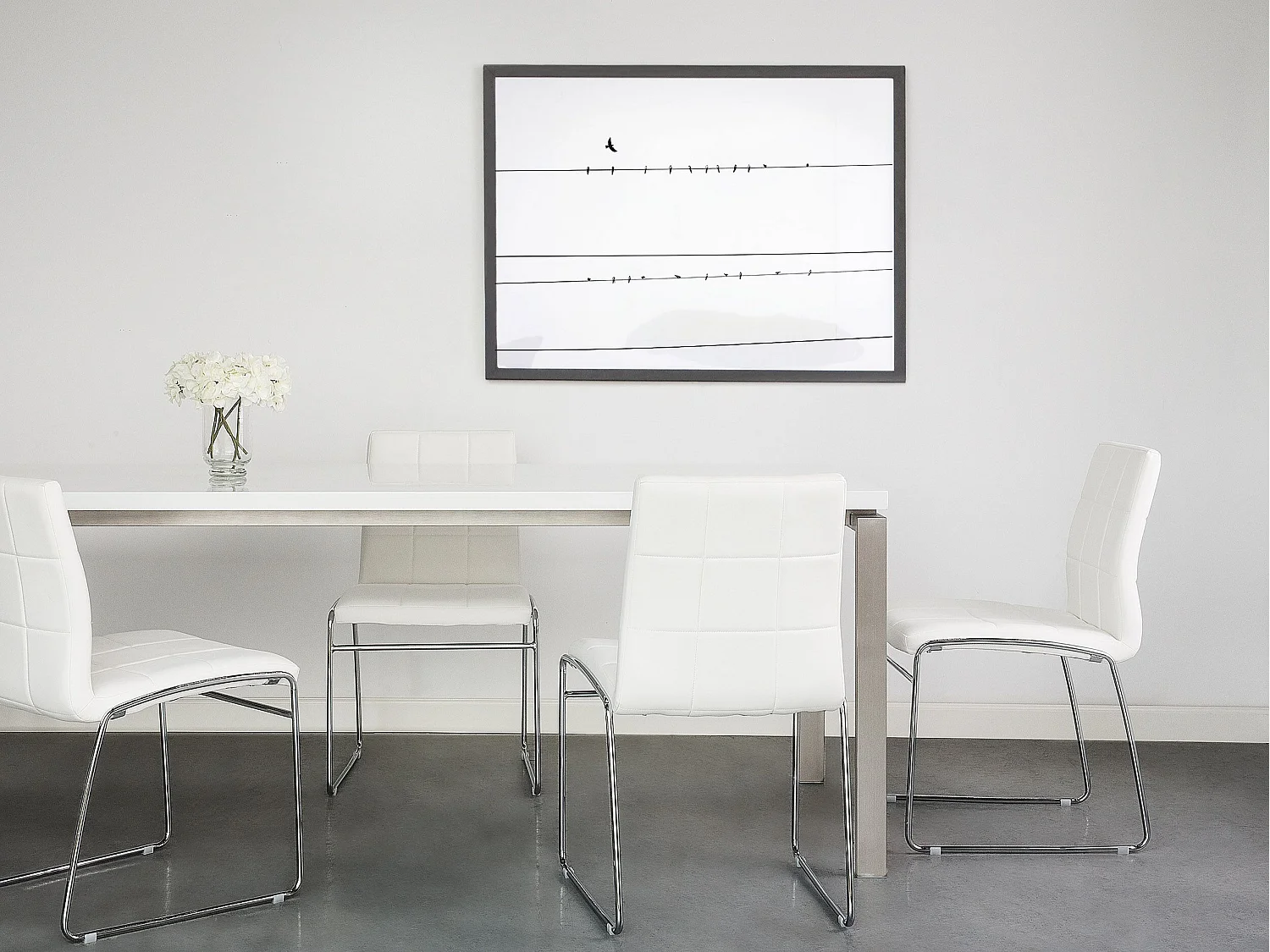 Set van 2 eetkamerstoelen KIRON Kunstleer Wit