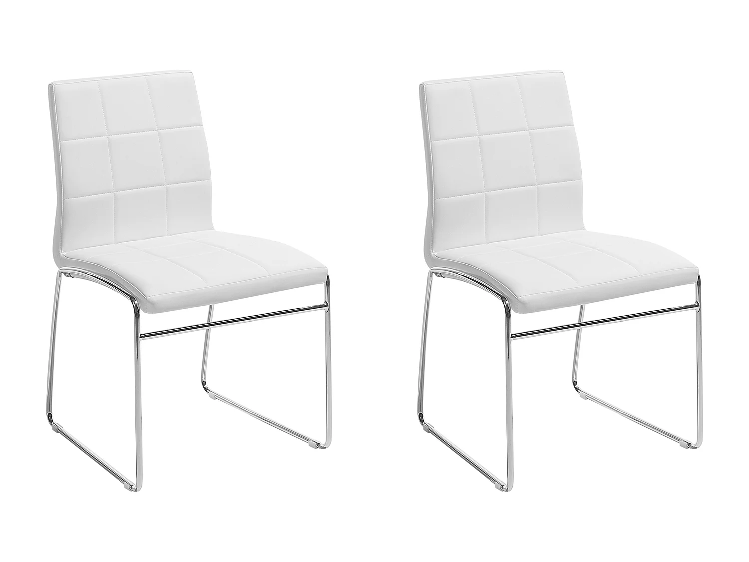 Set van 2 eetkamerstoelen KIRON Kunstleer Wit