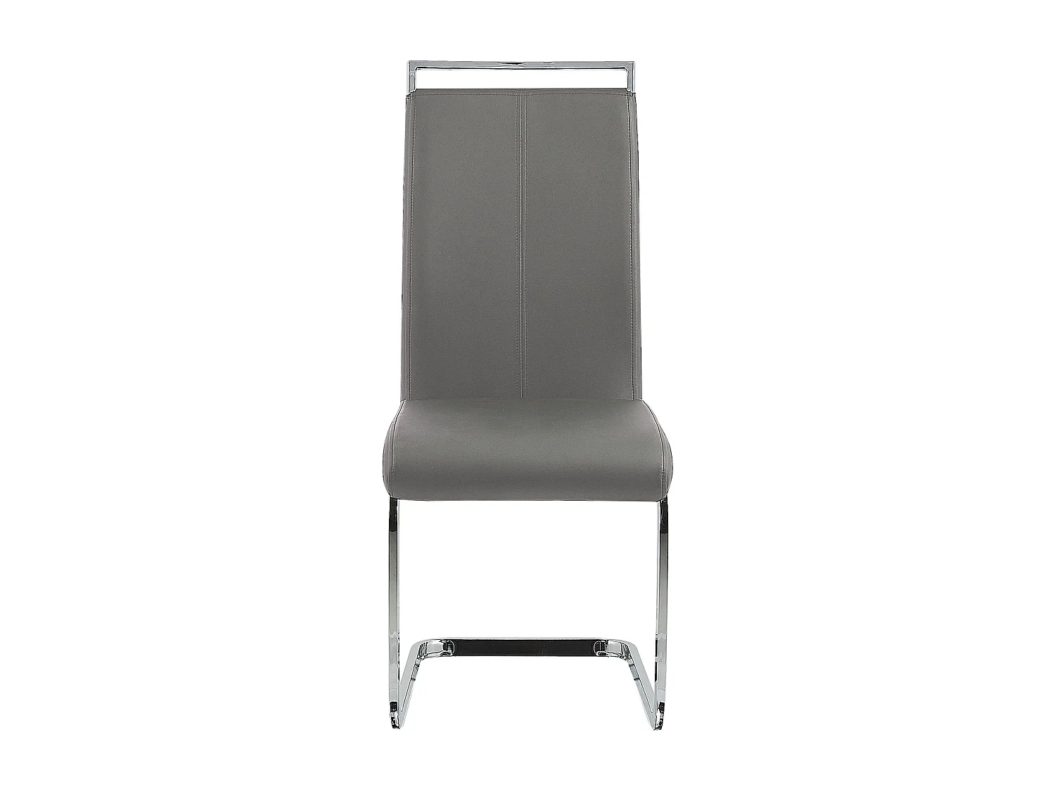 Lot de 2 chaises de salle à manger GREEDIN Cuir PU Gris