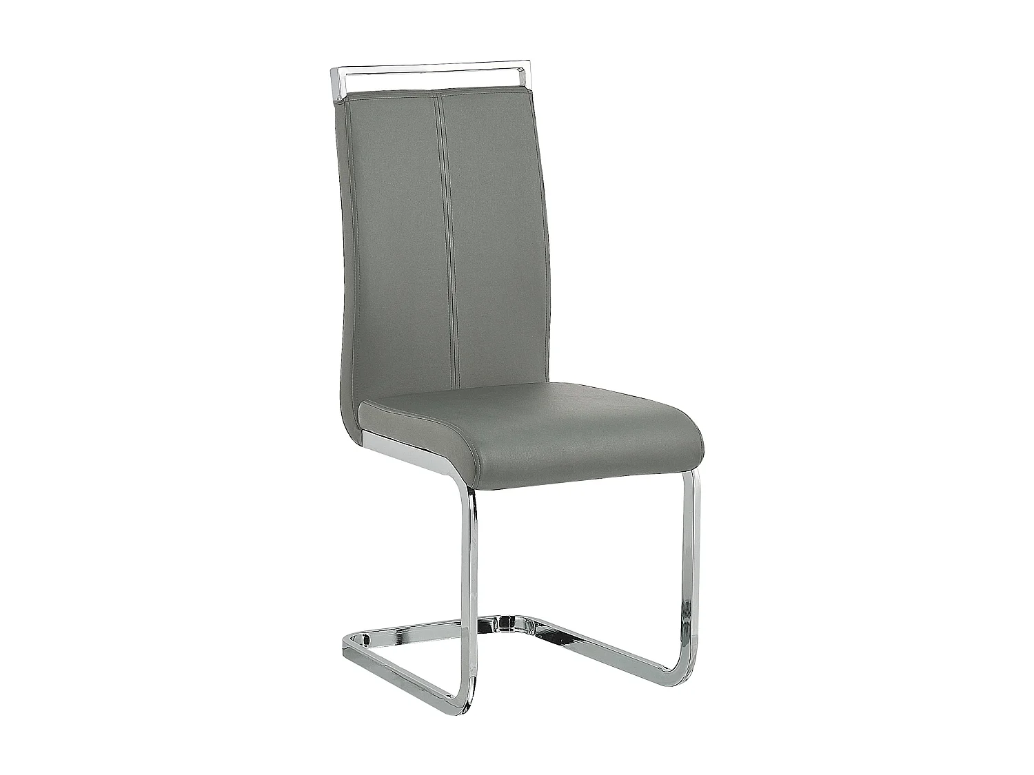 Set van 2 eetkamerstoelen GREEDIN Kunstleer Grijs