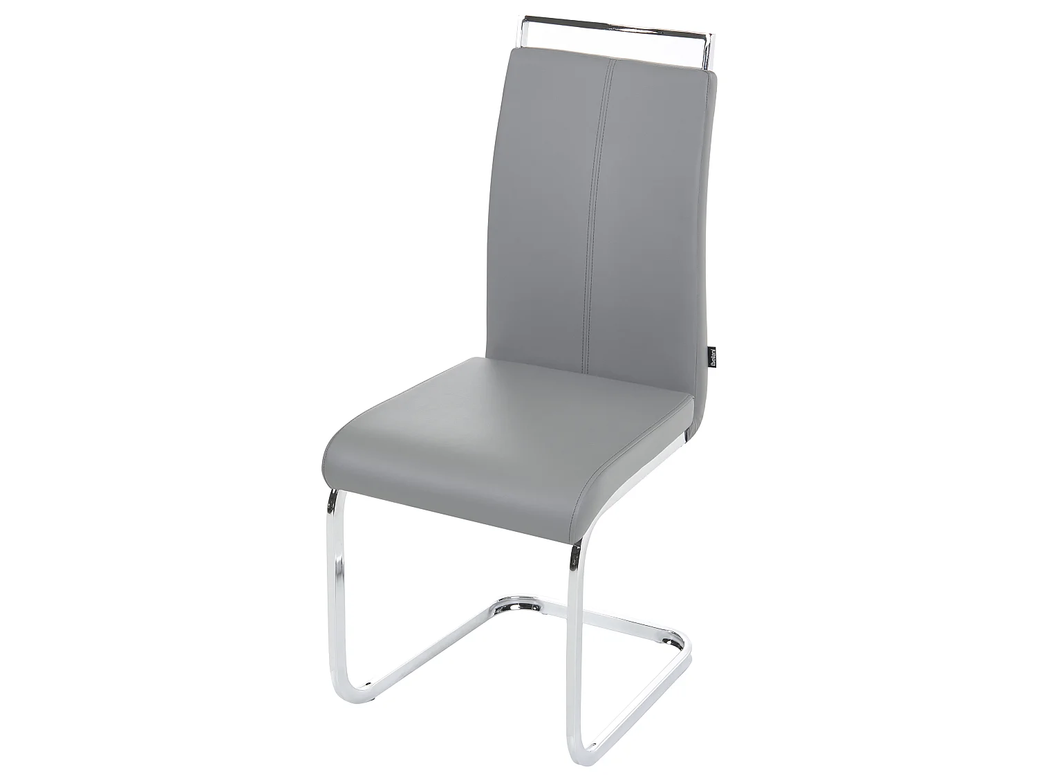Lot de 2 chaises de salle à manger GREEDIN Cuir PU Gris