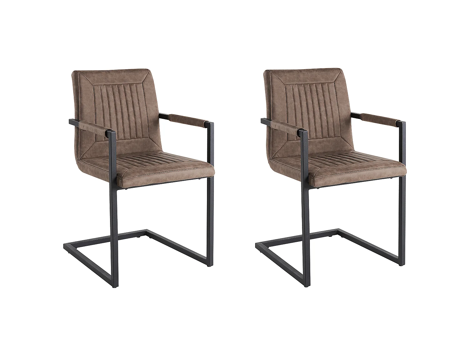 Set van 2 vergaderstoelen BRANDOL Kunstleer Bruin