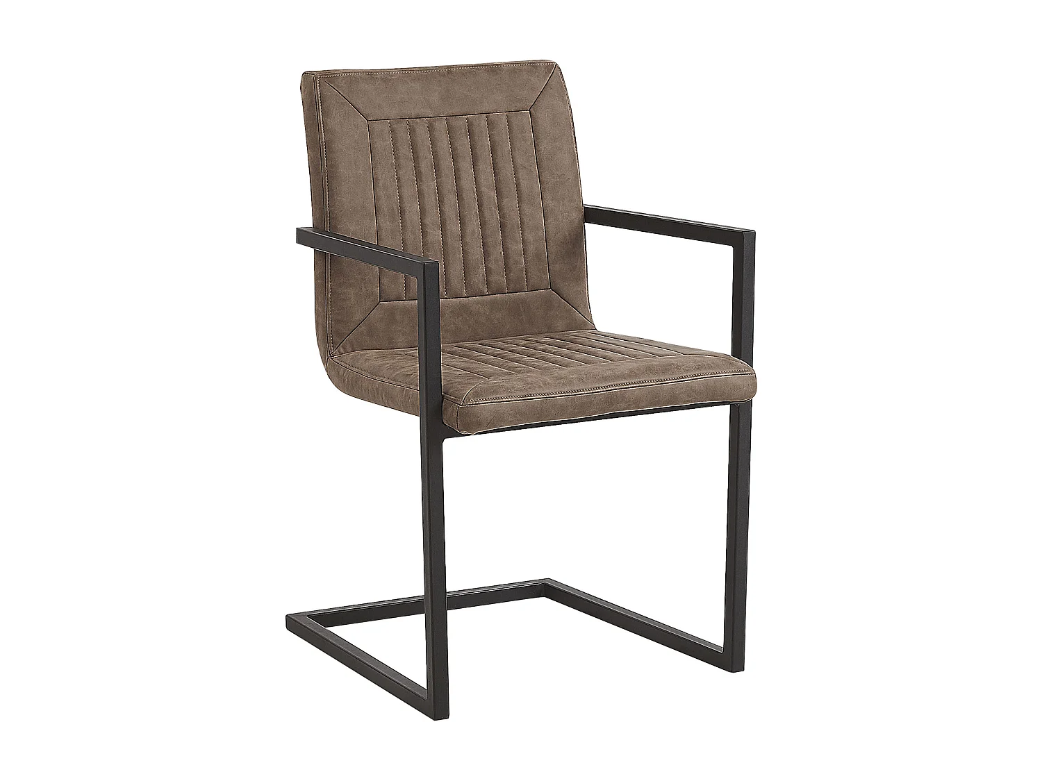 Lot de 2 chaises de conférence BRANDOL Cuir PU Marron