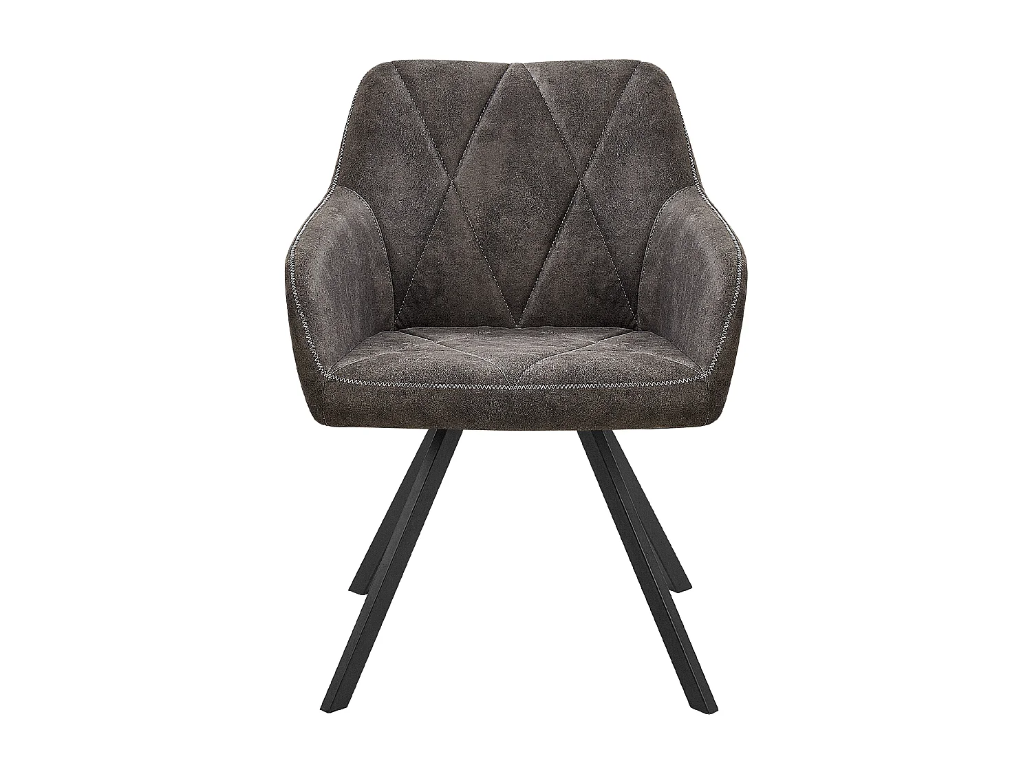 Set van 2 eetkamerstoelen MONEE Donkergrijs