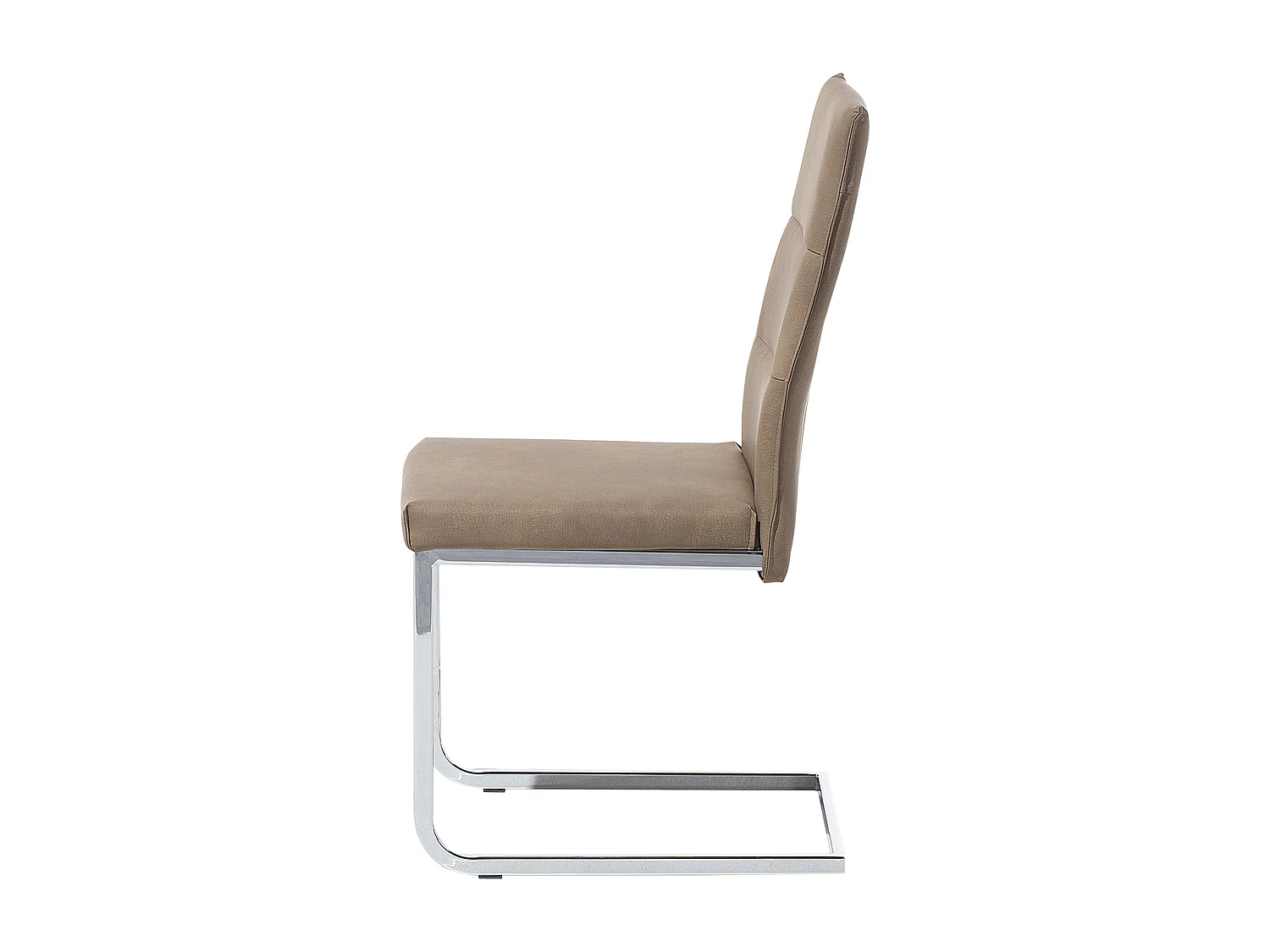 Set van 2 eetkamerstoelen ROCKFORD Kunstleer Zandbeige