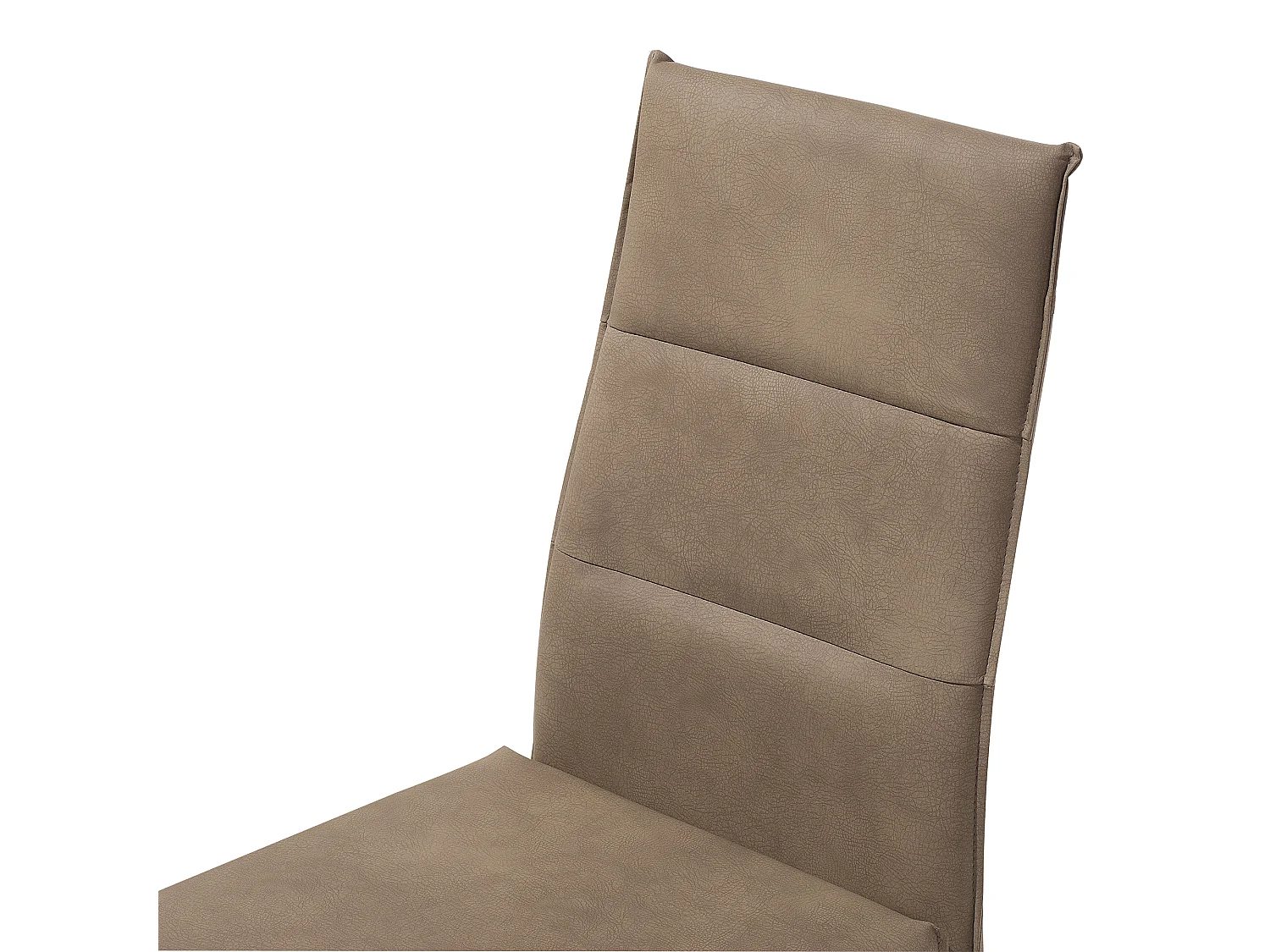Lot de 2 chaises de salle à manger ROCKFORD Cuir PU Beige sable