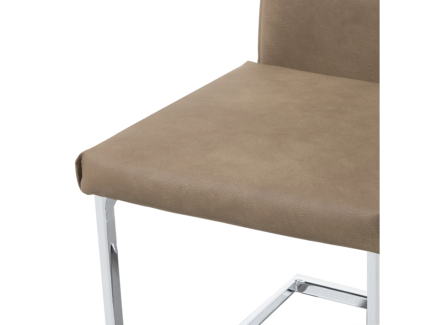 Lot de 2 chaises de salle à manger ROCKFORD Cuir PU Beige sable