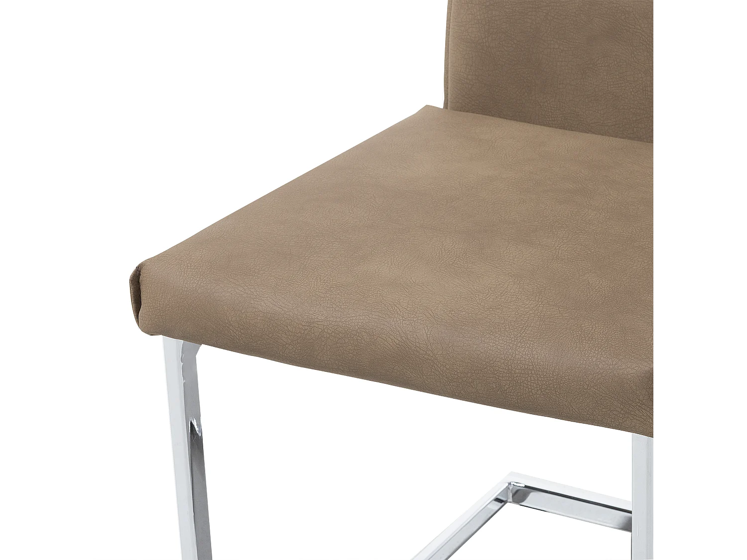 Set van 2 eetkamerstoelen ROCKFORD Kunstleer Zandbeige