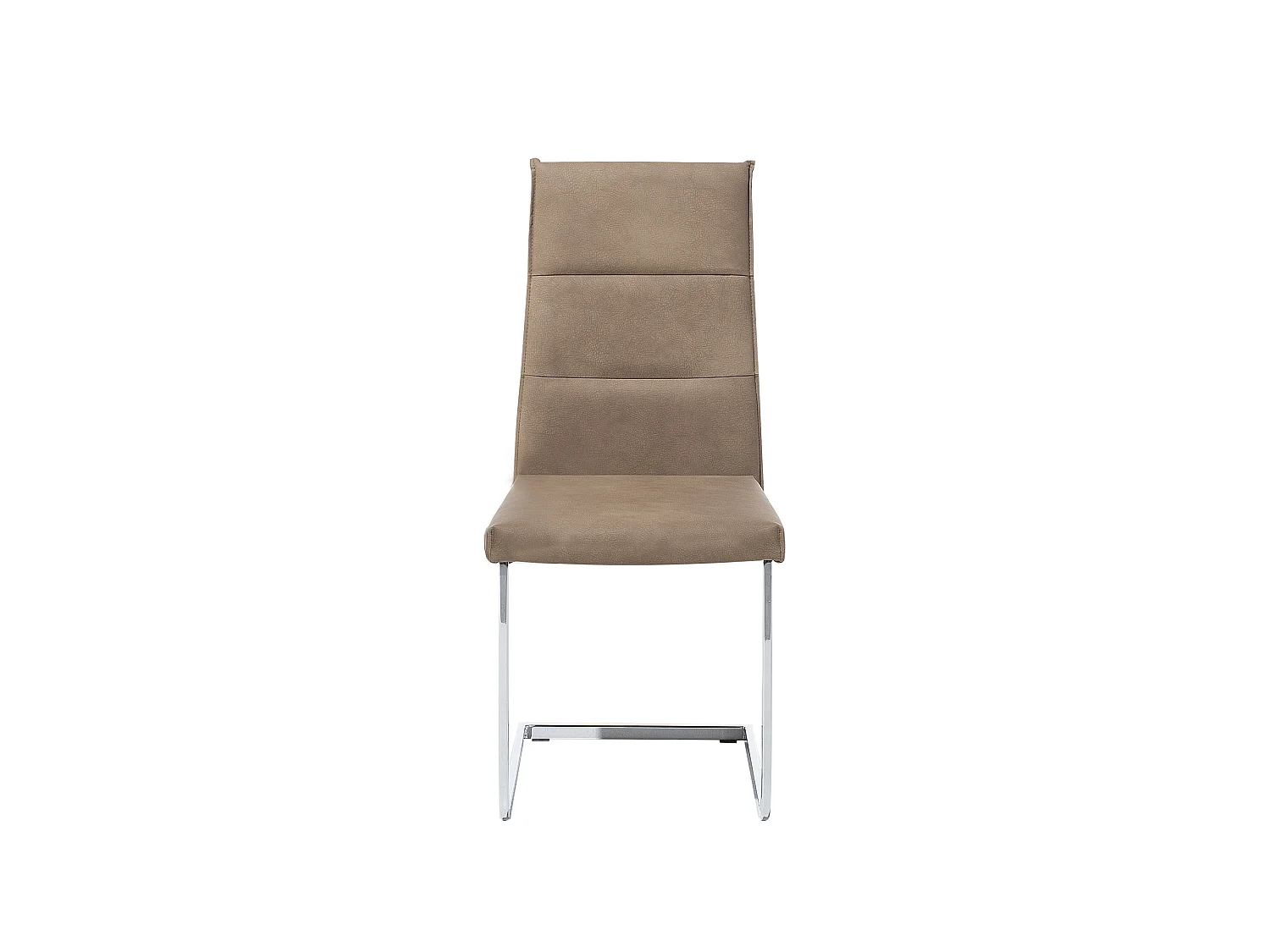Set van 2 eetkamerstoelen ROCKFORD Kunstleer Zandbeige