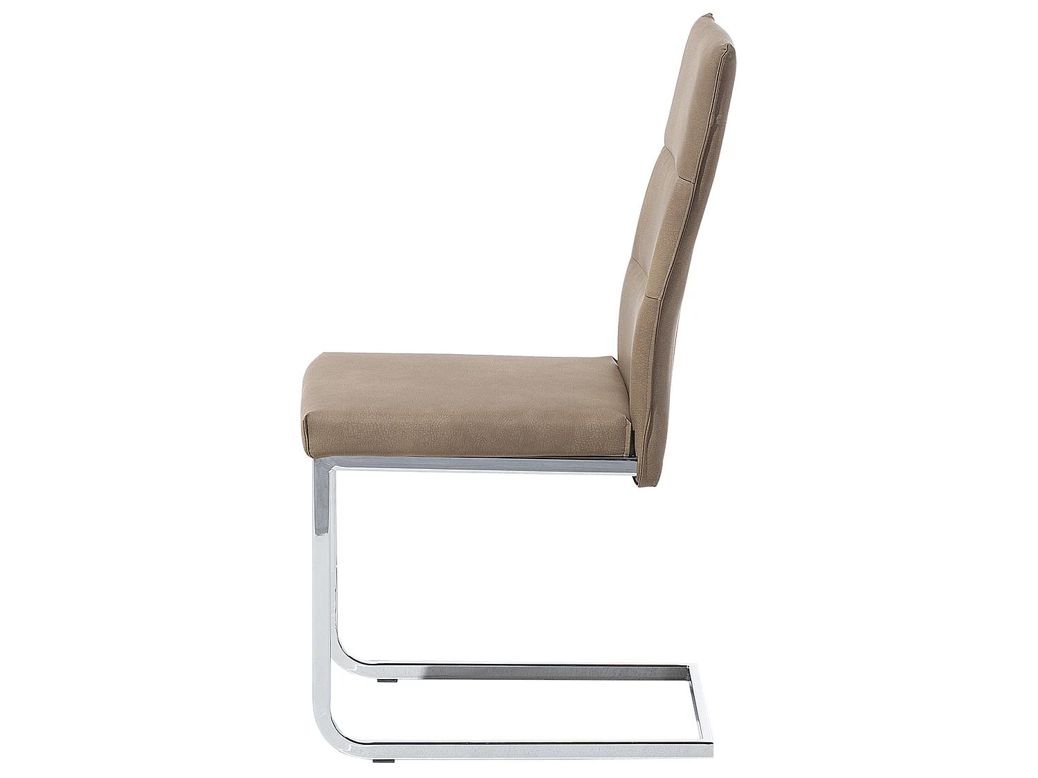 Set van 2 eetkamerstoelen ROCKFORD Kunstleer Zandbeige