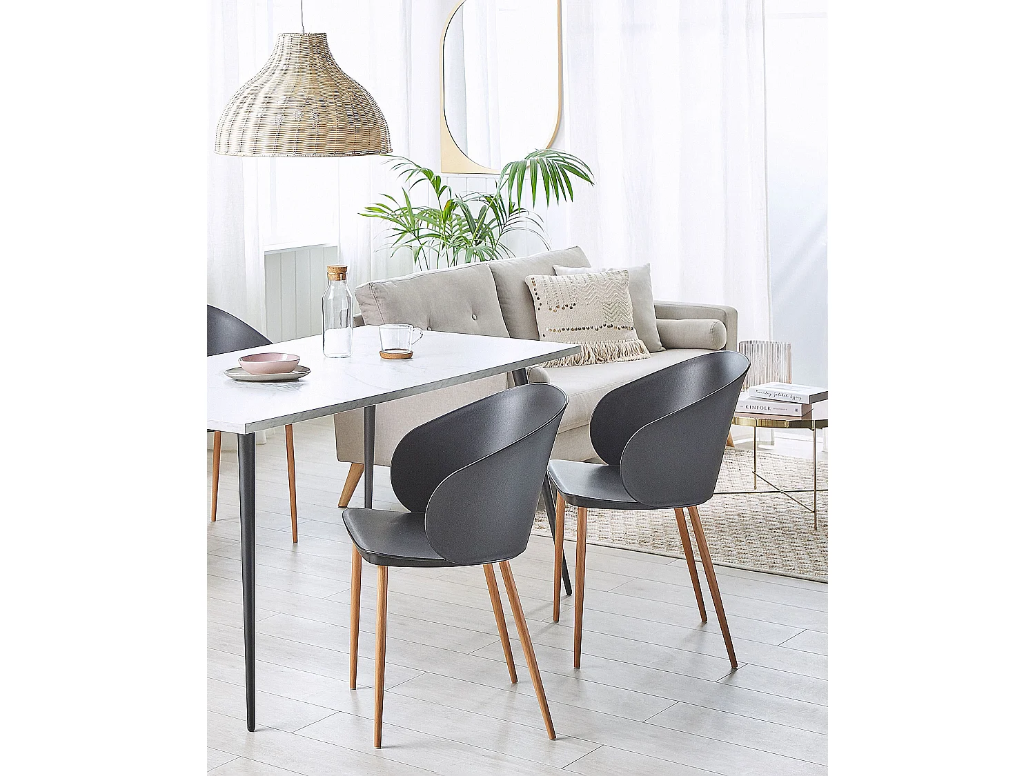 Lot de 2 chaises de salle à manger BLAYKEE Noir