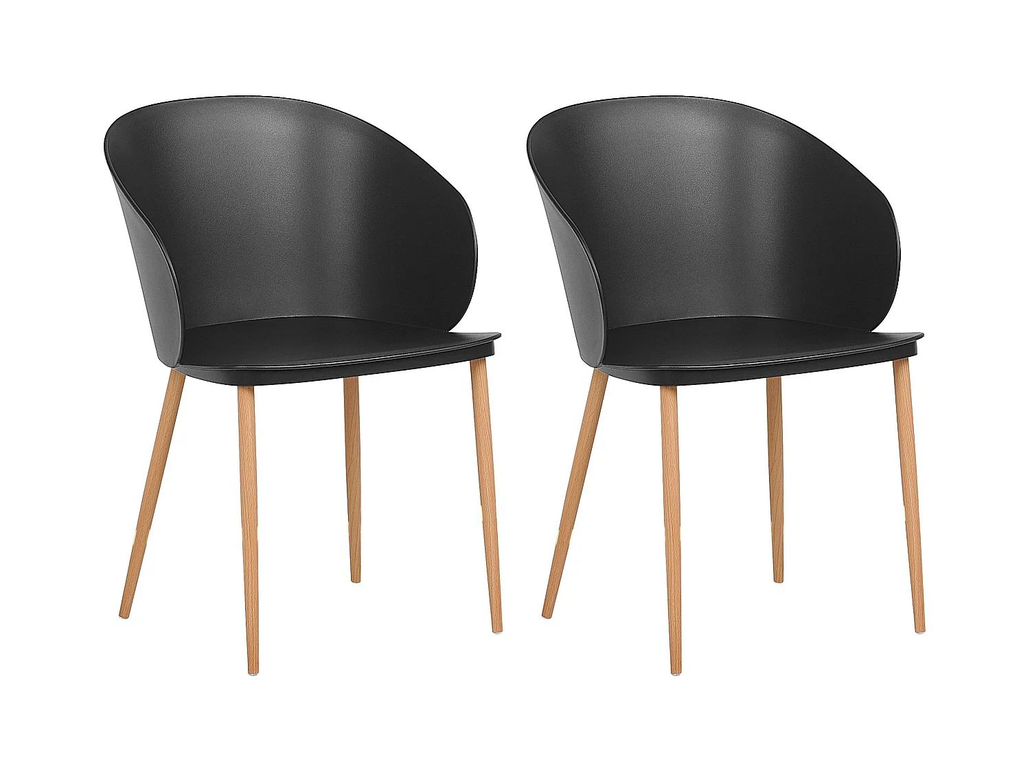 Lot de 2 chaises de salle à manger BLAYKEE Noir