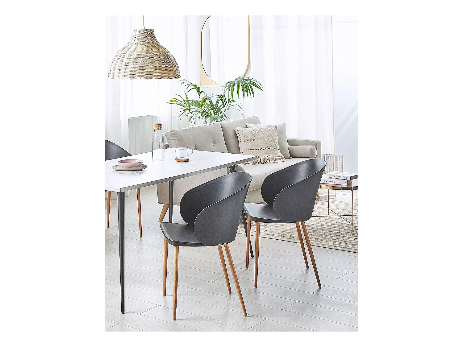 Lot de 2 chaises de salle à manger BLAYKEE Noir