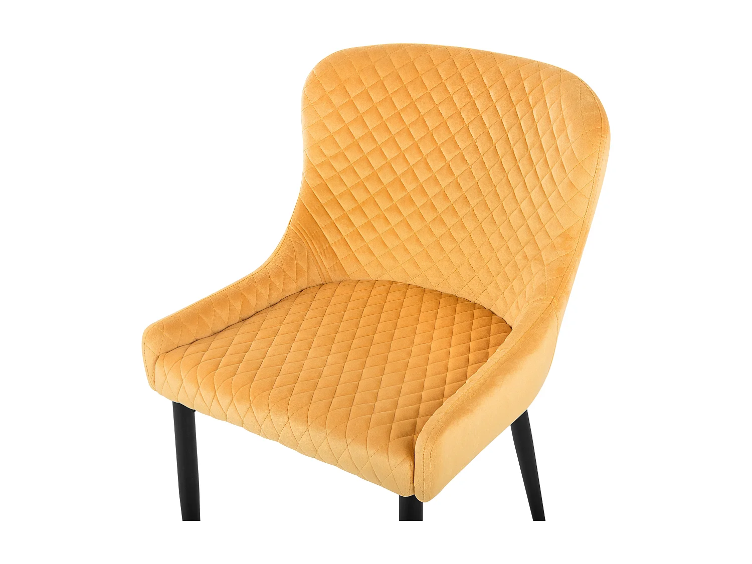 Set van 2 eetkamerstoelen SOLANO Fluweel Geel