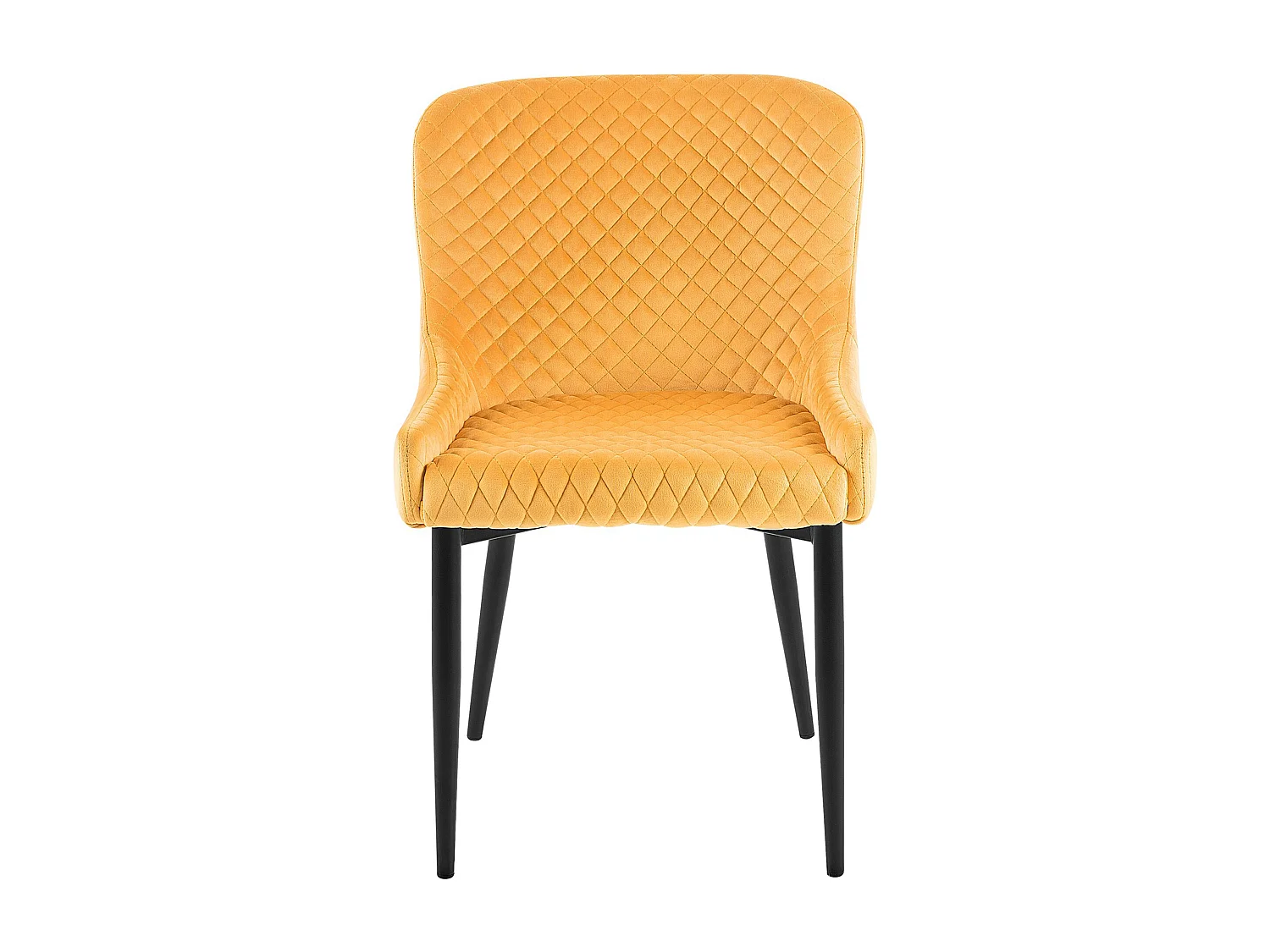 Lot de 2 chaises de salle à manger SOLANO Velours Jaune