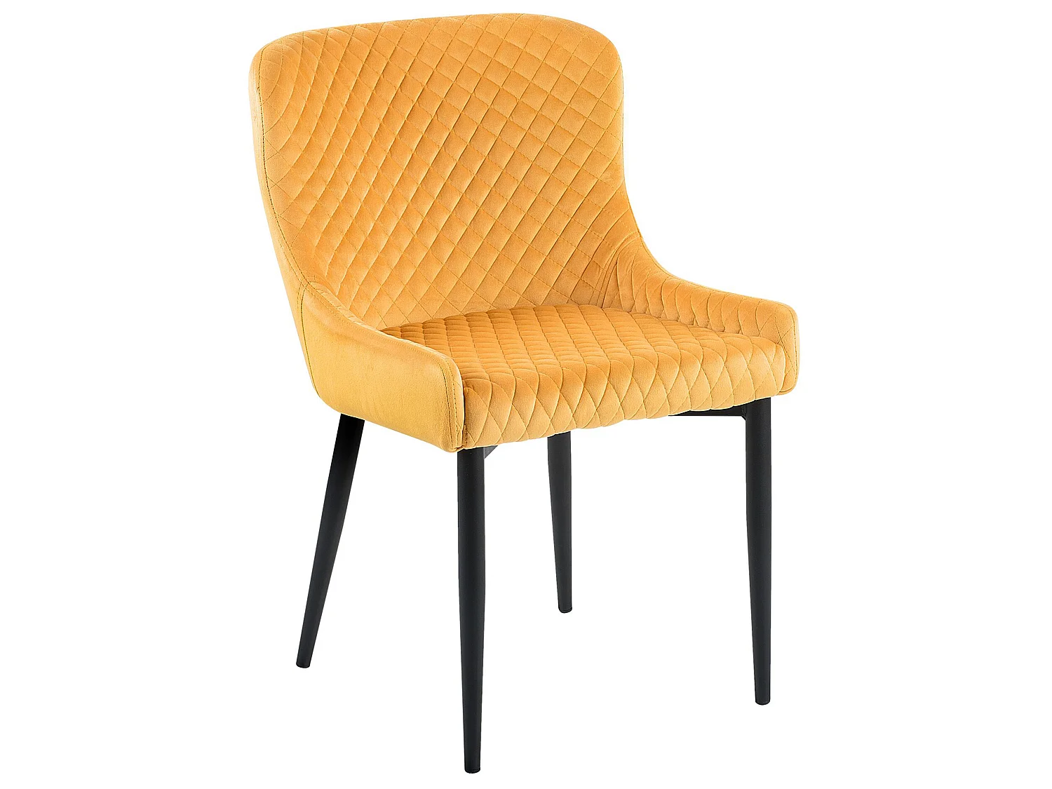 Set van 2 eetkamerstoelen SOLANO Fluweel Geel
